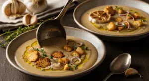 creamy roasted garlic soup