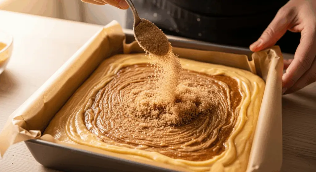 Cinnamon Swirl Snickerdoodle Blondies Recipe 5 Swirling cinnamon sugar into snickerdoodle blondie batter