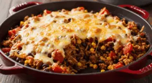Cheesy Taco Rice - One Pot Dinner 10 one pan dinner ideas