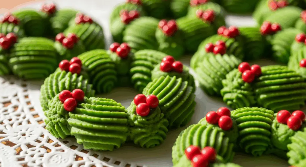 Green Wreath Holiday Cookies