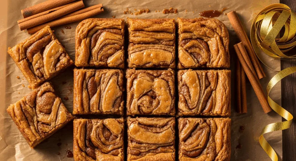 Cinnamon Swirl Snickerdoodle Blondies Recipe 7 Sliced Snickerdoodle blondies