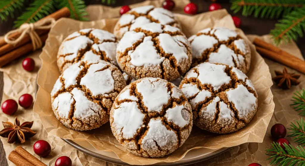 Old Fashioned Iced Ginger Molasses Cookies 2 soft molasses cookies