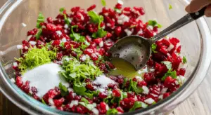 mixture to a bowl and stir in sugar, lime juice, lime zest, and salt