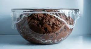 Christmas Chocolate Kiss Cookies Recipe 8 Cover and chill the Chocolate Cookie dough a large glass bowl
