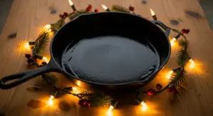 cake in cast-iron skillet