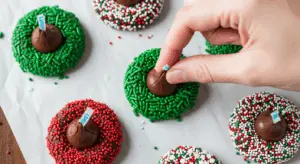 Christmas Chocolate Kiss Cookies Recipe 11 Christmas-themed chocolate kiss cookies