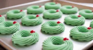 Green Wreath Holiday Cookies
