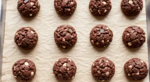 double chocolate chip cookies dough