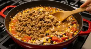 Cheesy Taco Rice - One Pot Dinner 7 one pot taco rice