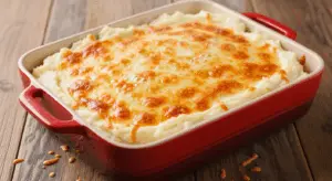Cheesy mashed potatoes casserole