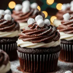 Hot Chocolate Cupcakes Recipe 2 recipe card display with hot chocolate cupcake