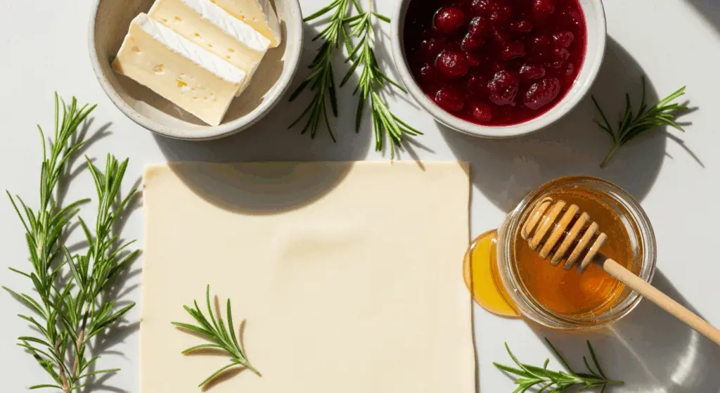 Cranberry Brie Pinwheels Appetizers 4 Cranberry Brie Pinwheel ingredients