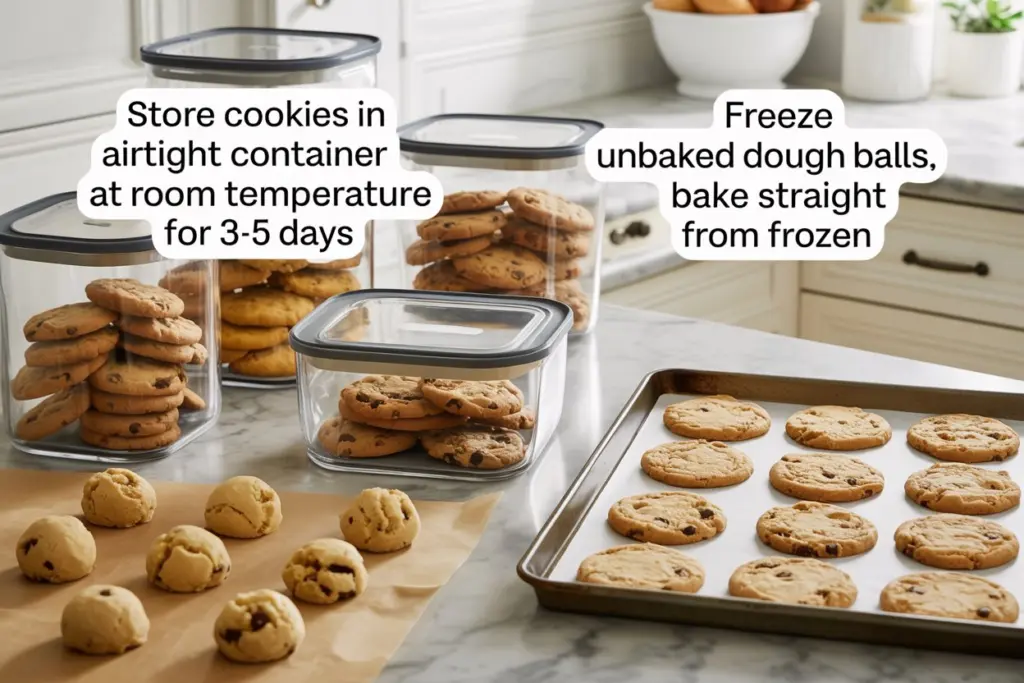 Storing, Freezing sourdough cookies