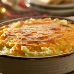 Cheesy Mashed Potato Casserole recipe card