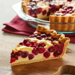 Cranberry Custard Pie recipe card