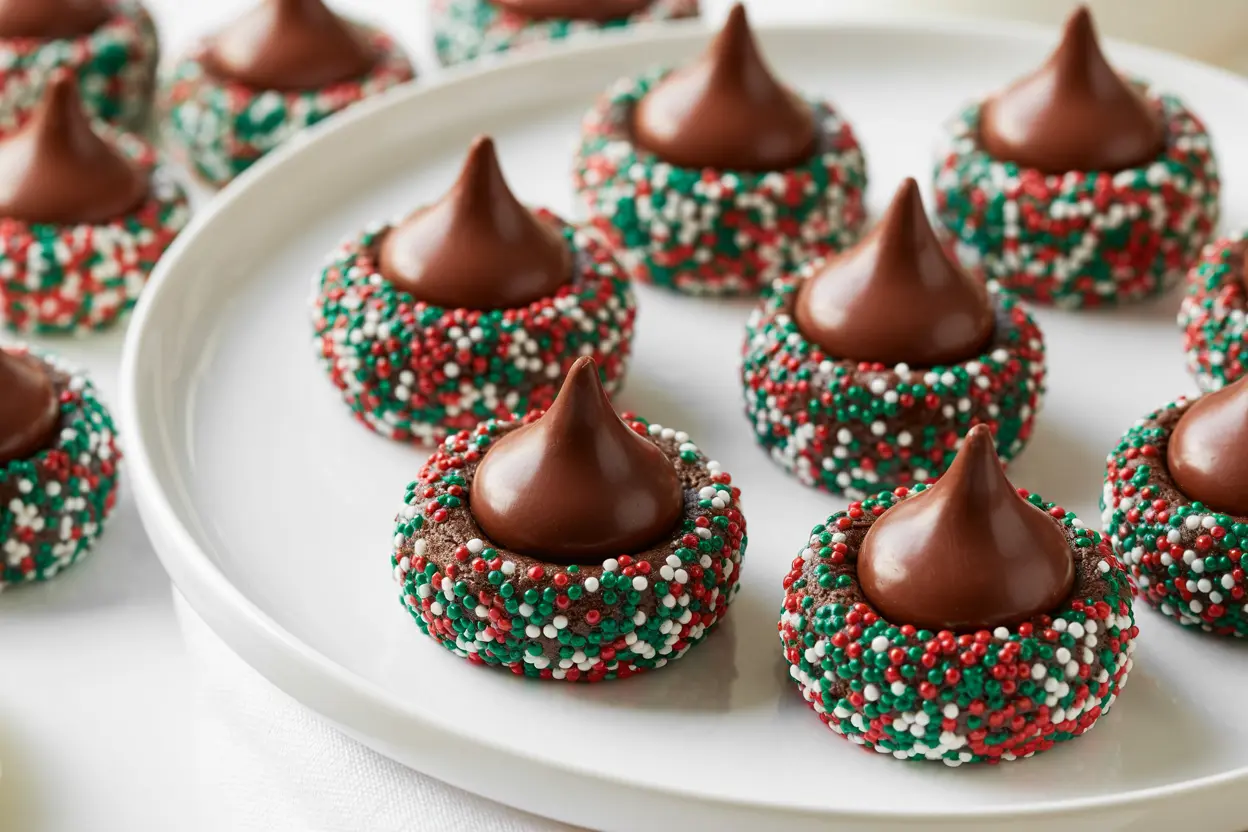 Christmas Chocolate Kiss Cookies – Festive, Easy, and Delicious
