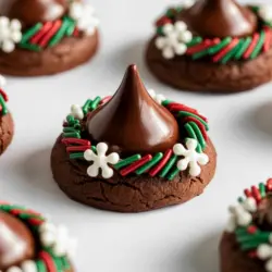 Christmas Chocolate Kiss Cookies Recipe 3 Christmas Chocolate Kiss Cookies Recipe Card