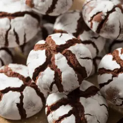 Chocolate Sourdough Crinkle Cookies