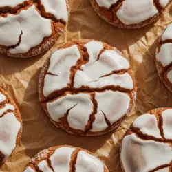 Old Fashioned Iced Ginger Molasses Cookies 3 Ginger molasses cookies recipe card with image