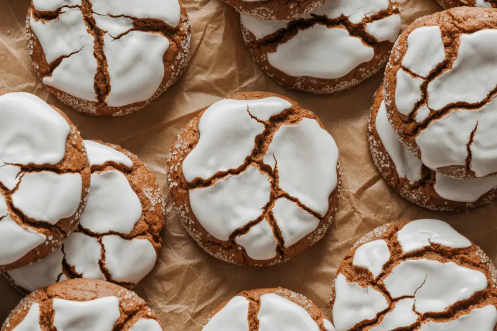 Iced Ginger Molasses Cookies