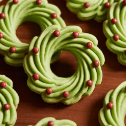 Cream Cheese Spritz Cookies (Green Wreath Holiday Cookies)