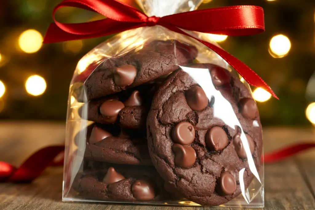 Holiday Double Chocolate Chip Cookies gift