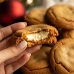 Gingerbread Cheesecake Cookies Recipe 3 Gingerbread Cheesecake Cookie recipe card layout