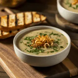 roasted garlic soup recipe card layout