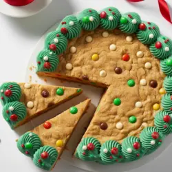 christmas cookie cake recipe card image