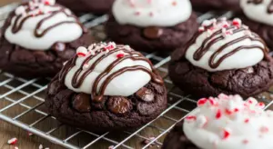 Hot Cocoa Cookies with Marshmallow Frosting