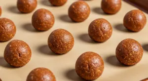 rolled Biscoff truffles into a smooth balls