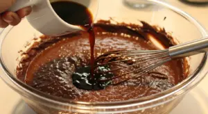 Peppermint Chocolate Bundt Cake: The Ultimate Holiday Dessert Delight 11 moist chocolate cake batter.