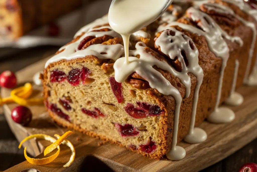 Christmas Cranberry Pound Cake 20 Moist cranberry pound cake topped with white chocolate glaze
