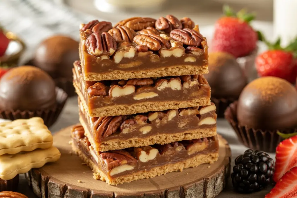 serving pecan pie bark