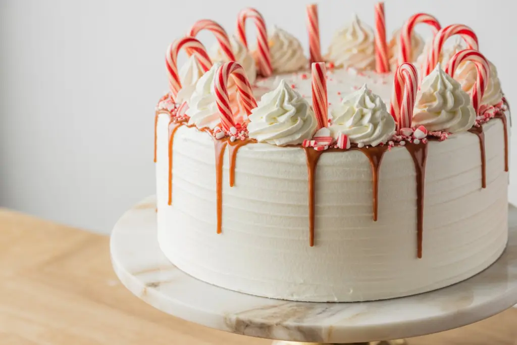 Christmas Peppermint Cake with White Chocolate Buttercream 20 Christmas Peppermint Cake with White Chocolate Buttercream