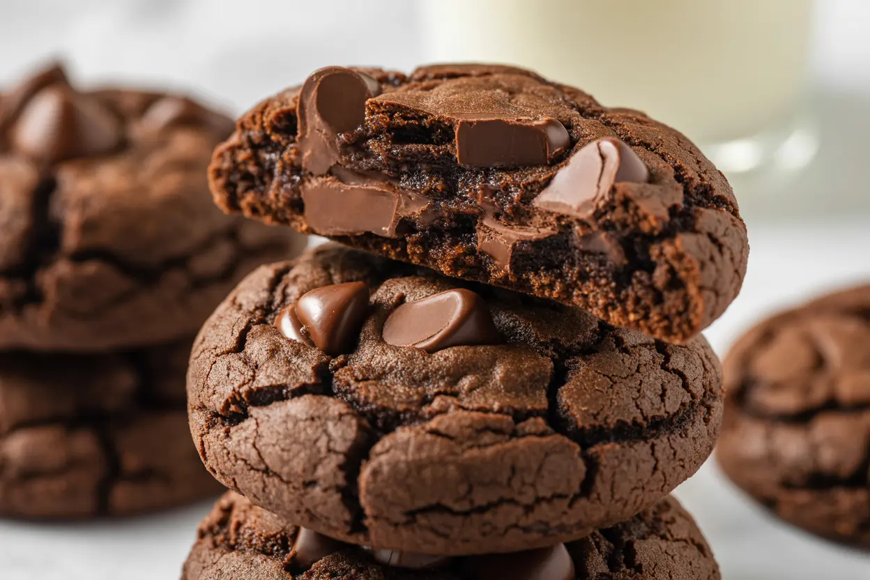 Espresso Chocolate Cookies with Sourdough Discard