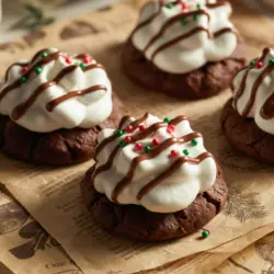 Hot Cocoa Cookies with Marshmallow Frosting recipe card
