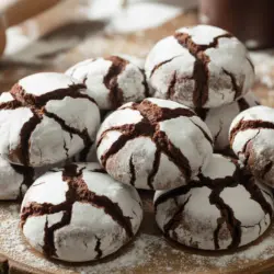 Cake Mix Chocolate Crinkle Cookies recipe card