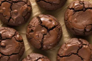 freshly baked Flourless Chocolate Cookies (Gluten-Free)