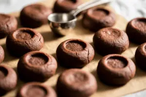 thumbprint chocolate cookies