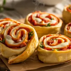 Air Fryer Pizza Pinwheels recipe card