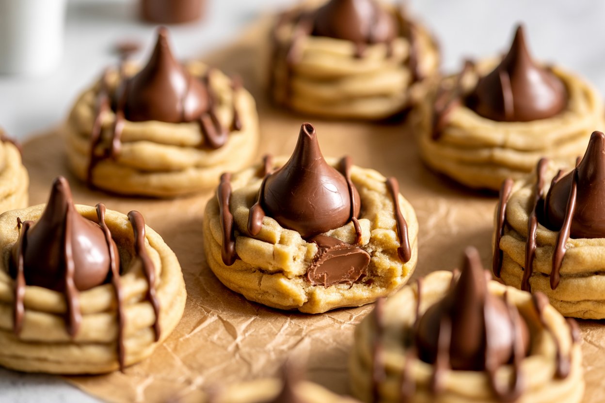 Golden sourdough peanut butter cookies
