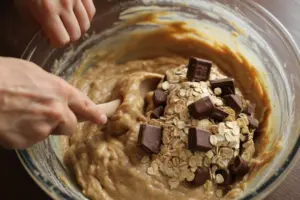 raw chocolate chip oatmeal cookie