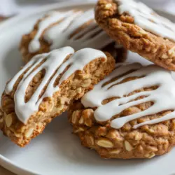Iced Sourdough Oatmeal Cookies Recipe Card