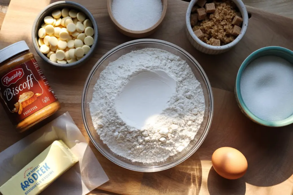 White chocolate chip biscoff cookies ingredients