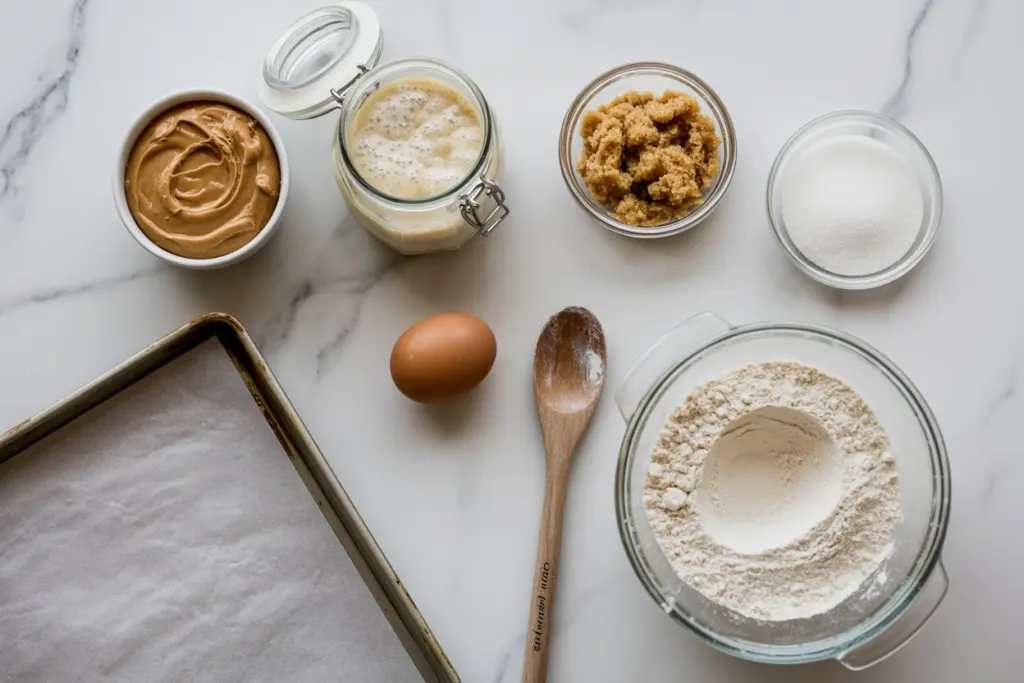 sourdough peanut butter cookies ingredients
