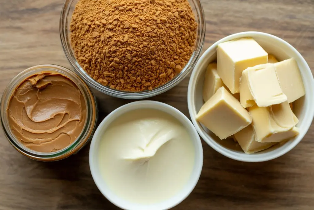 Easy Biscoff Truffles Ingredients Flat Lay