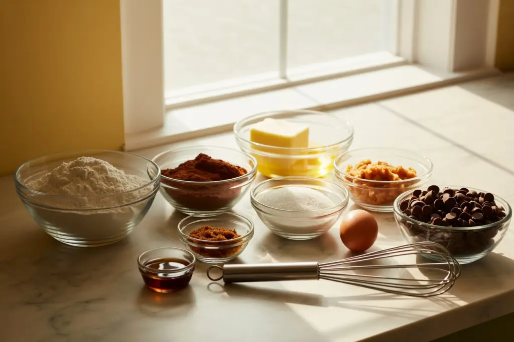 Double Chocolate Thumbprint Cookies ingredients