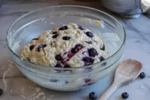 blueberries Sourdough Scones dough