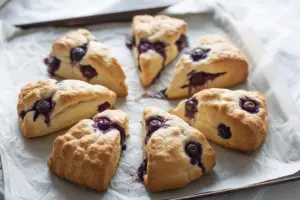 lemon blueberry sourdough scones